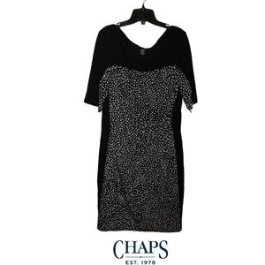Chaps Black and White Dress